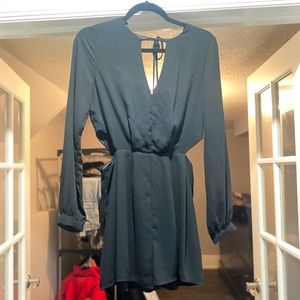 Black romper with side cutouts